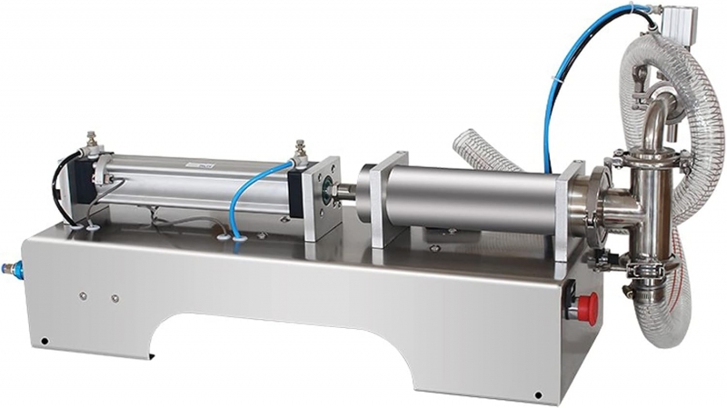 Pneumatic liquid filling machine with one head